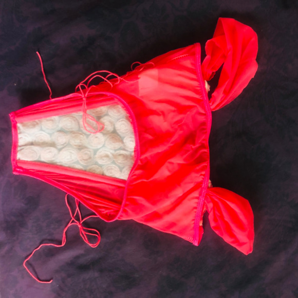 Floral rose red corset top - Picture 2 of 3